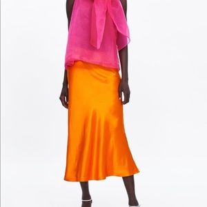 Zara satin skirt(never worn ) but no tag